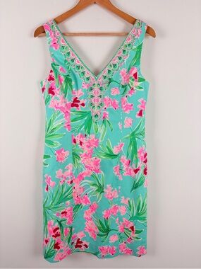 NWT Veya Shift Dress Aqua Al Fresco Size 6